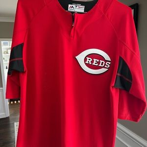 Majestic Cincinnati Reds Authentic Collection batting practice jersey